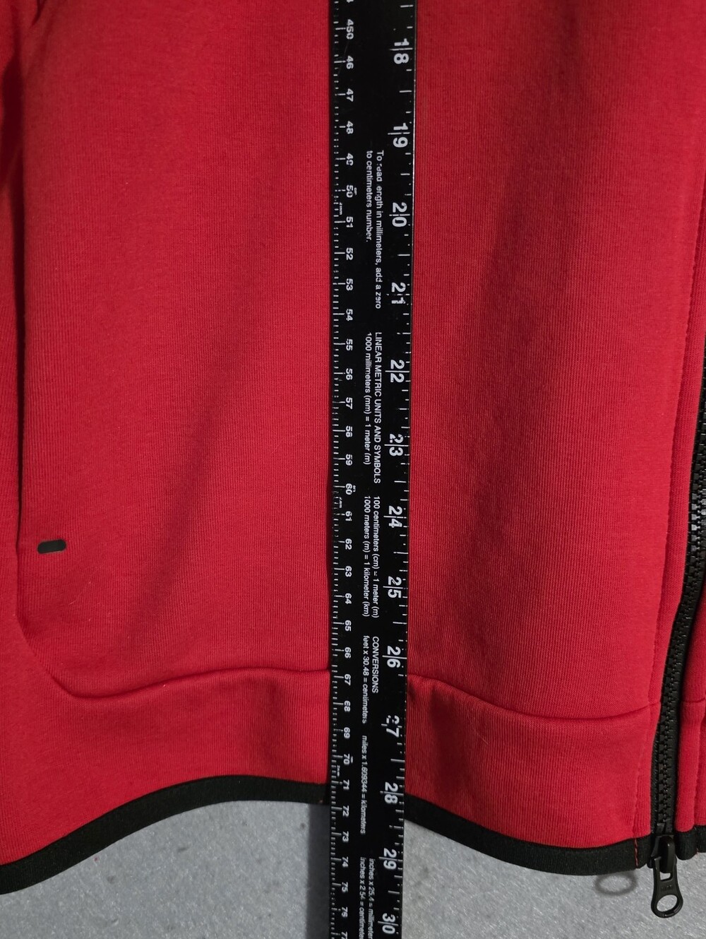 Nike Mens Red Sportswear Tech Fleece Full Zip Hoodie Jacket CU4489 Size XL - Picture 4 of 12
